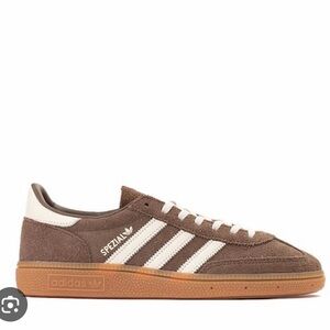 adidas Spezial Suede Sneakers in Brown and White with Gum Sole